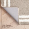 image:imageLaura Ashley All Loop Tufted 3x5 Washable SkidResistant Accent Rug  Ivory MarwoodDebbie Double Border Twotone LinenIvory