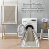 image:imageLaura Ashley All Loop Tufted 3x5 Washable SkidResistant Accent Rug  Ivory MarwoodDebbie Double Border Twotone LinenIvory