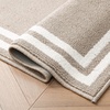 image:imageLaura Ashley All Loop Tufted 3x5 Washable SkidResistant Accent Rug  Ivory MarwoodDebbie Double Border Twotone LinenIvory
