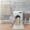 image:imageLaura Ashley All Loop Tufted 3x5 Washable SkidResistant Accent Rug  Ivory MarwoodFeya Twotone BerberIvory