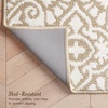 image:imageLaura Ashley All Loop Tufted 3x5 Washable SkidResistant Accent Rug  Ivory MarwoodFeya Twotone BerberIvory