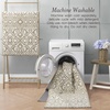 image:imageLaura Ashley All Loop Tufted 3x5 Washable SkidResistant Accent Rug  Ivory MarwoodFeya Twotone BerberIvory