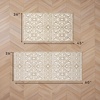 image:imageLaura Ashley All Loop Tufted 3x5 Washable SkidResistant Accent Rug  Ivory MarwoodFeya Twotone BerberIvory