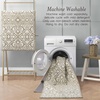 image:imageLaura Ashley All Loop Tufted 3x5 Washable SkidResistant Accent Rug  Ivory MarwoodFeya Twotone BerberIvory