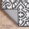 image:imageLaura Ashley All Loop Tufted 3x5 Washable SkidResistant Accent Rug  Ivory MarwoodFeya Twotone Dark GreyIvory