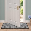 image:imageLaura Ashley All Loop Tufted 3x5 Washable SkidResistant Accent Rug  Ivory MarwoodFeya Twotone Dark GreyIvory