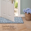 image:imageLaura Ashley All Loop Tufted 3x5 Washable SkidResistant Accent Rug  Ivory MarwoodFeya Twotone Dusty NavyIvory