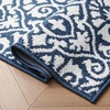 image:imageLaura Ashley All Loop Tufted 3x5 Washable SkidResistant Accent Rug  Ivory MarwoodFeya Twotone Dusty NavyIvory