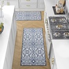 image:imageLaura Ashley All Loop Tufted 3x5 Washable SkidResistant Accent Rug  Ivory MarwoodFeya Twotone Dusty NavyIvory