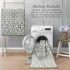 image:imageLaura Ashley All Loop Tufted 3x5 Washable SkidResistant Accent Rug  Ivory MarwoodFeya Twotone IvorySage