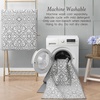 image:imageLaura Ashley All Loop Tufted 3x5 Washable SkidResistant Accent Rug  Ivory MarwoodFeya Twotone Light GreyIvory