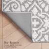 image:imageLaura Ashley All Loop Tufted 3x5 Washable SkidResistant Accent Rug  Ivory MarwoodFeya Twotone Light GreyIvory