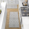 image:imageLaura Ashley All Loop Tufted 3x5 Washable SkidResistant Accent Rug  Ivory MarwoodFeya Twotone Light GreyIvory
