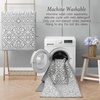 image:imageLaura Ashley All Loop Tufted 3x5 Washable SkidResistant Accent Rug  Ivory MarwoodFeya Twotone Light GreyIvory