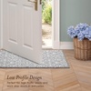 image:imageLaura Ashley All Loop Tufted 3x5 Washable SkidResistant Accent Rug  Ivory MarwoodFeya Twotone Light GreyIvory