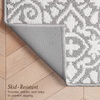 image:imageLaura Ashley All Loop Tufted 3x5 Washable SkidResistant Accent Rug  Ivory MarwoodFeya Twotone Light GreyIvory