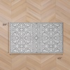 image:imageLaura Ashley All Loop Tufted 3x5 Washable SkidResistant Accent Rug  Ivory MarwoodFeya Twotone Light GreyIvory