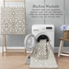 image:imageLaura Ashley All Loop Tufted 3x5 Washable SkidResistant Accent Rug  Ivory MarwoodFeya Twotone LinenIvory