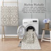 image:imageLaura Ashley All Loop Tufted 3x5 Washable SkidResistant Accent Rug  Ivory MarwoodFeya Twotone LinenIvory