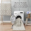 image:imageLaura Ashley All Loop Tufted 3x5 Washable SkidResistant Accent Rug  Ivory MarwoodFeya Twotone LinenIvory