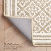 image:imageLaura Ashley All Loop Tufted 3x5 Washable SkidResistant Accent Rug  Ivory MarwoodIsla Twotone BerberIvory