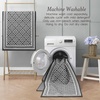 image:imageLaura Ashley All Loop Tufted 3x5 Washable SkidResistant Accent Rug  Ivory MarwoodIsla Twotone Dark GreyIvory