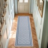 image:imageLaura Ashley All Loop Tufted 3x5 Washable SkidResistant Accent Rug  Ivory MarwoodIsla Twotone Dusty NavyIvory