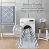 image:imageLaura Ashley All Loop Tufted 3x5 Washable SkidResistant Accent Rug  Ivory MarwoodIsla Twotone Dusty NavyIvory