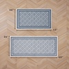 image:imageLaura Ashley All Loop Tufted 3x5 Washable SkidResistant Accent Rug  Ivory MarwoodIsla Twotone Dusty NavyIvory