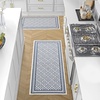 image:imageLaura Ashley All Loop Tufted 3x5 Washable SkidResistant Accent Rug  Ivory MarwoodIsla Twotone Dusty NavyIvory