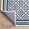 image:imageLaura Ashley All Loop Tufted 3x5 Washable SkidResistant Accent Rug  Ivory MarwoodIsla Twotone Dusty NavyIvory