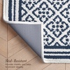image:imageLaura Ashley All Loop Tufted 3x5 Washable SkidResistant Accent Rug  Ivory MarwoodIsla Twotone Dusty NavyIvory