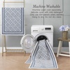image:imageLaura Ashley All Loop Tufted 3x5 Washable SkidResistant Accent Rug  Ivory MarwoodIsla Twotone Dusty NavyIvory