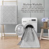 image:imageLaura Ashley All Loop Tufted 3x5 Washable SkidResistant Accent Rug  Ivory MarwoodIsla Twotone Light GreyIvory