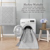 image:imageLaura Ashley All Loop Tufted 3x5 Washable SkidResistant Accent Rug  Ivory MarwoodIsla Twotone Light GreyIvory