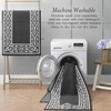 image:imageLaura Ashley All Loop Tufted 3x5 Washable SkidResistant Accent Rug  Ivory MarwoodLorreta Twotone Dark GreyIvory