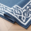 image:imageLaura Ashley All Loop Tufted 3x5 Washable SkidResistant Accent Rug  Ivory MarwoodLorreta Twotone Dusty NavyIvory