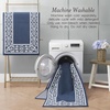 image:imageLaura Ashley All Loop Tufted 3x5 Washable SkidResistant Accent Rug  Ivory MarwoodLorreta Twotone Dusty NavyIvory