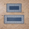 image:imageLaura Ashley All Loop Tufted 3x5 Washable SkidResistant Accent Rug  Ivory MarwoodLorreta Twotone Dusty NavyIvory