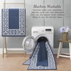 image:imageLaura Ashley All Loop Tufted 3x5 Washable SkidResistant Accent Rug  Ivory MarwoodLorreta Twotone Dusty NavyIvory