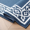image:imageLaura Ashley All Loop Tufted 3x5 Washable SkidResistant Accent Rug  Ivory MarwoodLorreta Twotone Dusty NavyIvory