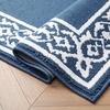 image:imageLaura Ashley All Loop Tufted 3x5 Washable SkidResistant Accent Rug  Ivory MarwoodLorreta Twotone Dusty NavyIvory