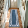 image:imageLaura Ashley All Loop Tufted 3x5 Washable SkidResistant Accent Rug  Ivory MarwoodLorreta Twotone Dusty NavyIvory