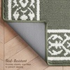 image:imageLaura Ashley All Loop Tufted 3x5 Washable SkidResistant Accent Rug  Ivory MarwoodLorreta Twotone IvorySage