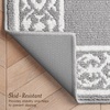image:imageLaura Ashley All Loop Tufted 3x5 Washable SkidResistant Accent Rug  Ivory MarwoodLorreta Twotone Light GreyIvory