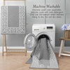 image:imageLaura Ashley All Loop Tufted 3x5 Washable SkidResistant Accent Rug  Ivory MarwoodLorreta Twotone Light GreyIvory