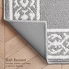 image:imageLaura Ashley All Loop Tufted 3x5 Washable SkidResistant Accent Rug  Ivory MarwoodLorreta Twotone Light GreyIvory