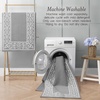 image:imageLaura Ashley All Loop Tufted 3x5 Washable SkidResistant Accent Rug  Ivory MarwoodLorreta Twotone Light GreyIvory