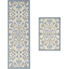 image:imageLaura Ashley All Loop Tufted 3x5 Washable SkidResistant Accent Rug  Ivory MarwoodMarwood Blue