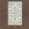 image:imageLaura Ashley All Loop Tufted 3x5 Washable SkidResistant Accent Rug  Ivory MarwoodMarwood Blue